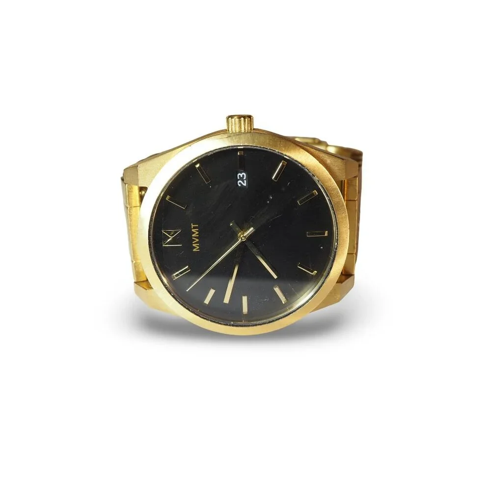 MVMT‎ Aether Gold Tone 43mm Analog Watch 28000037-D Needs Battery Replacement